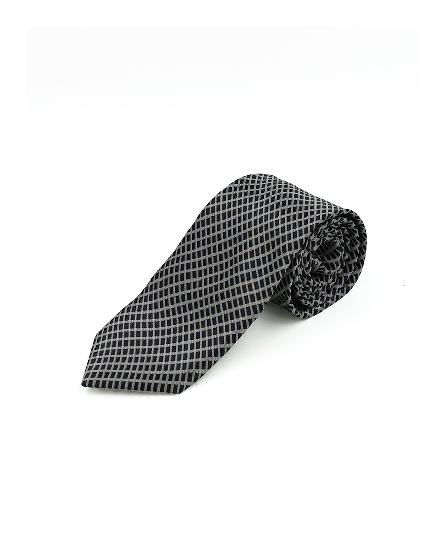 7.5 cm Windowpane Jacquard Tie