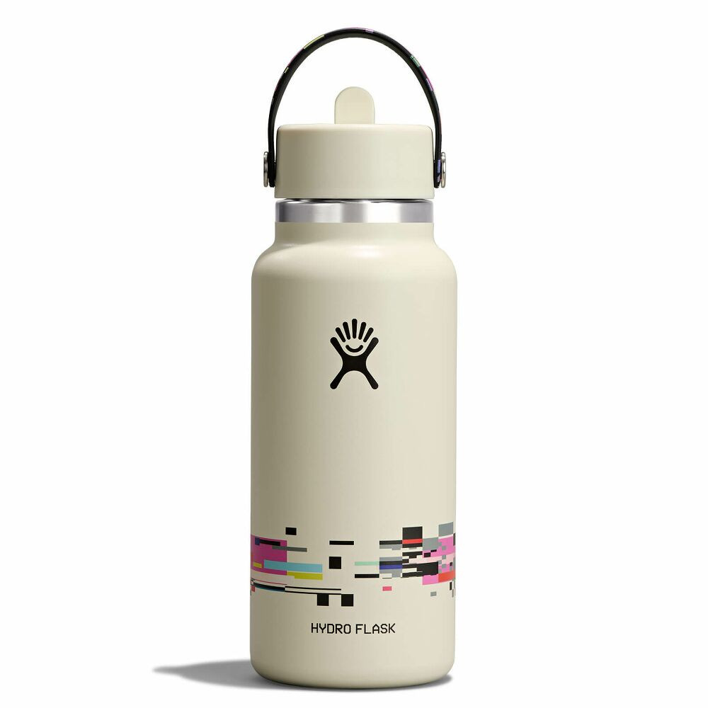 Glitch Collection - 32 oz Bottle with Flex Straw Cap - Glitch White Limited Edition