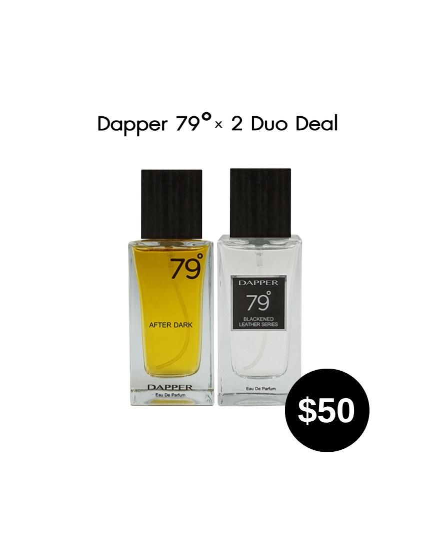 DAPPER 79° After Dark Eau De Parfum + DAPPER 79° BLACKENED LEATHER SERIES Eau De Parfum