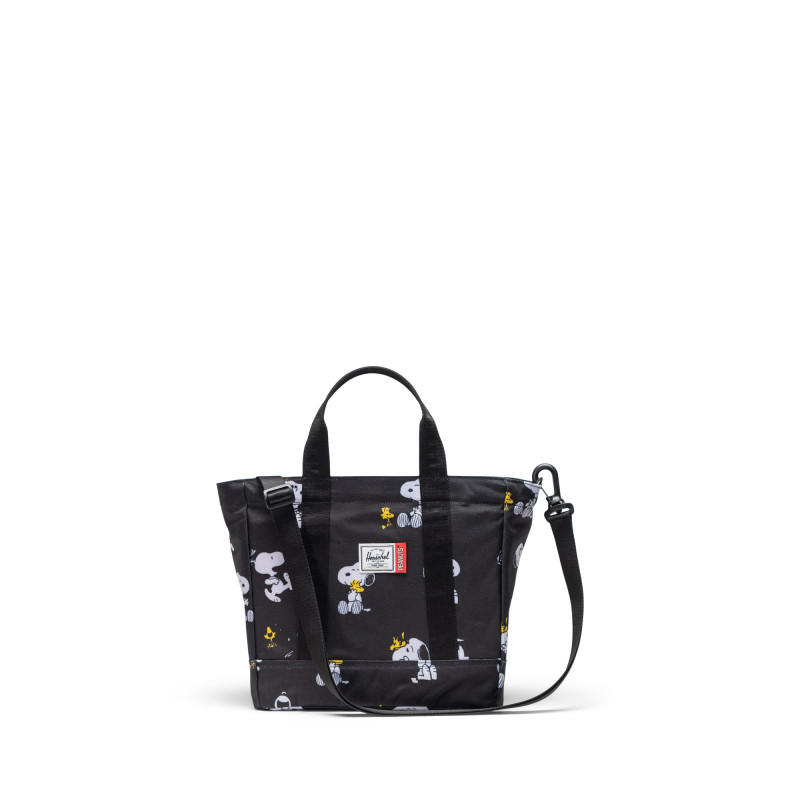 HERSCHEL PEANUTS HERITAGE S TOTE SNPY&WDSTCK BK