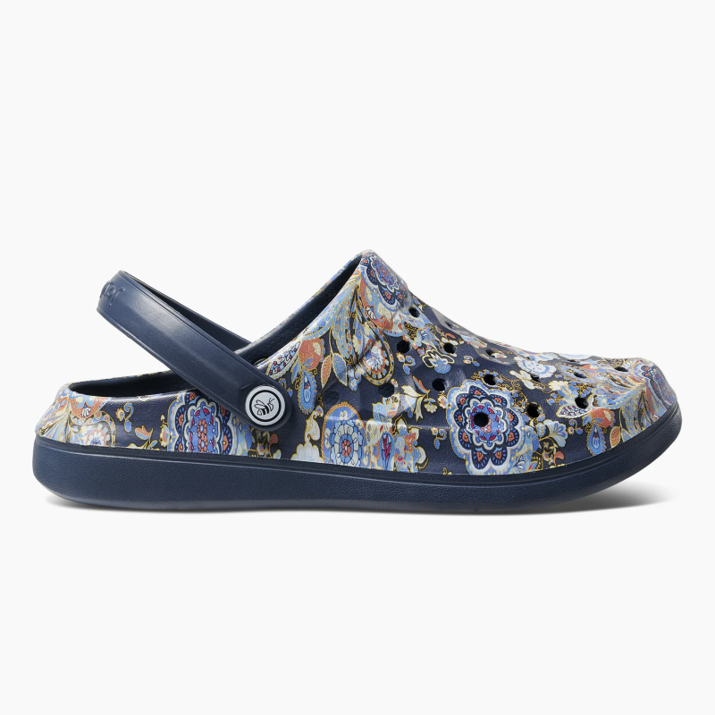 Adult's Varsity Clog Graphic True Navy Paisley Medallion