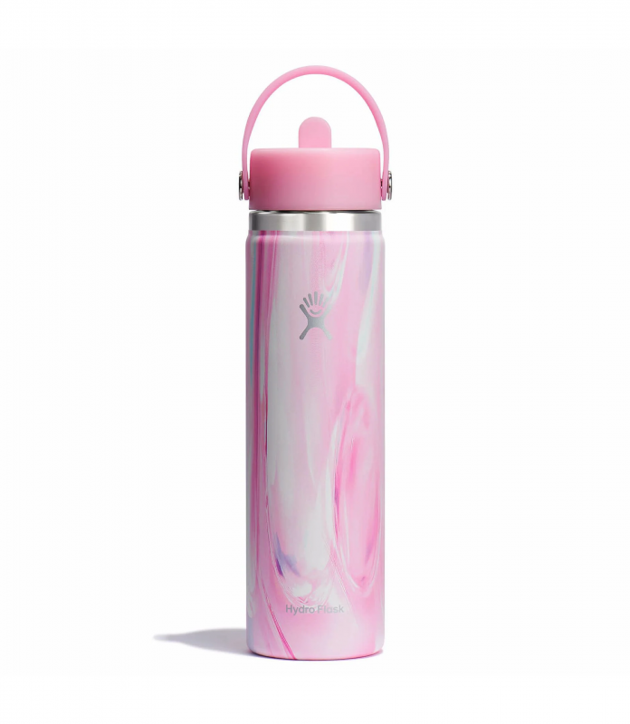 24 oz Wide Mouth with Flex Straw Cap-JELLY PINK ( LIMITED EDITION )