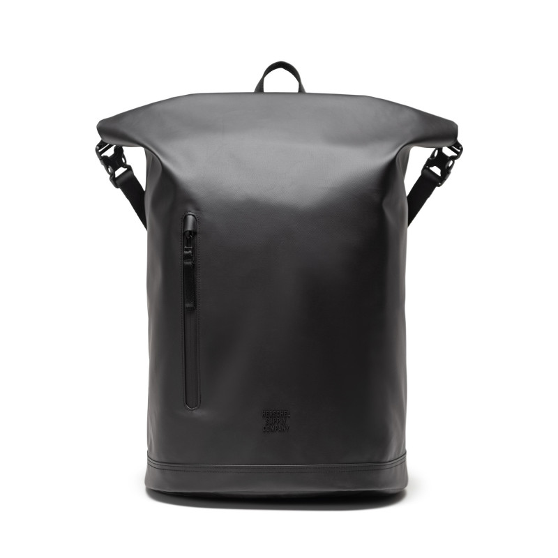 Roll Top Backpack | Weather Resistant - 26L - BLACK