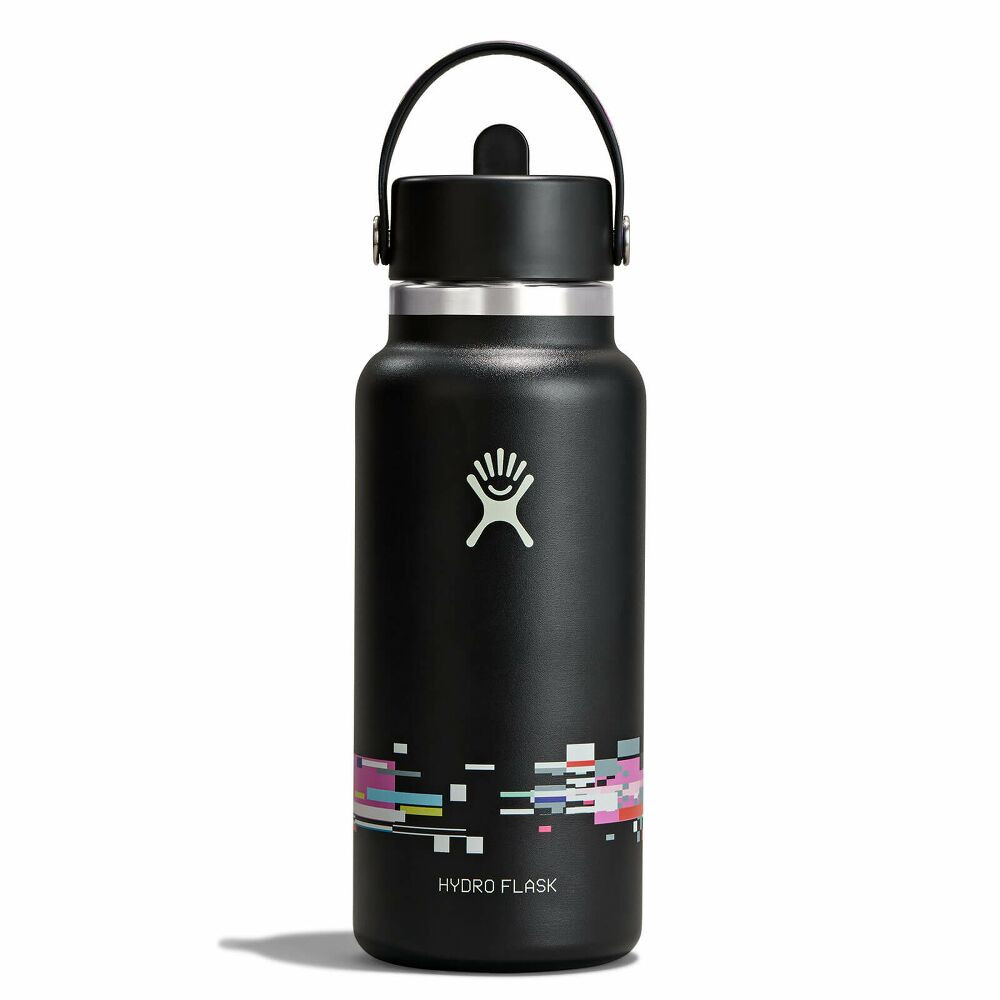 Glitch Collection - 32 oz Bottle with Flex Straw Cap - Glitch Black Limited Edition