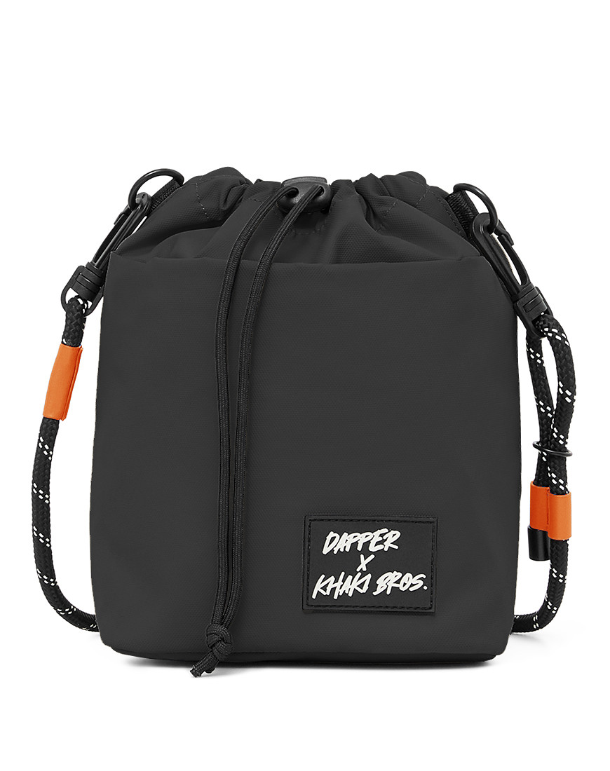 Dapper X Khaki Bros. Bucket Bag – Black
