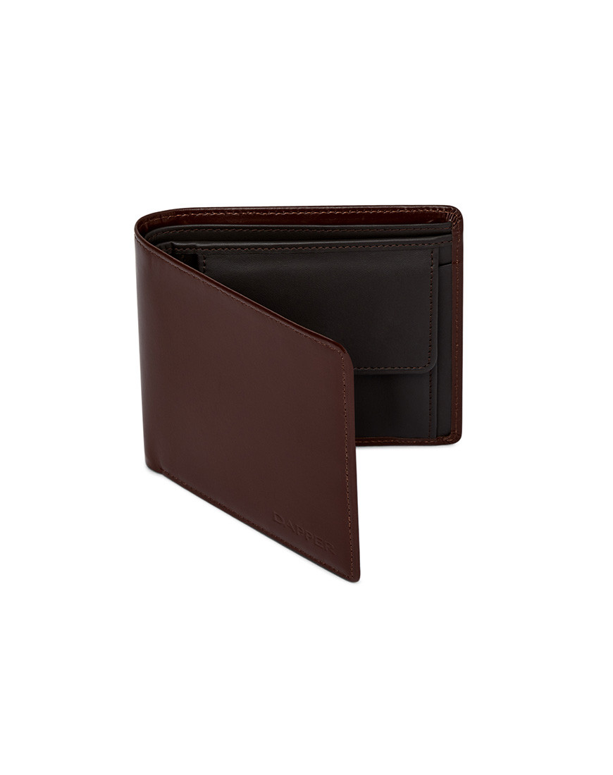 Bifold Leather Wallet with Coin Pocket