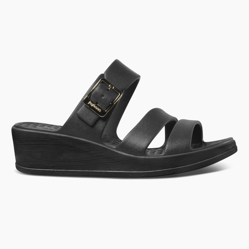 Women's Soleil Wedge Solid Black